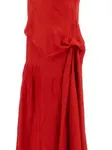 Асимметричное драпированное платье Plan C, красный - фото 2
