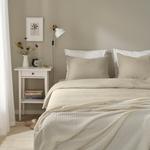 Пододеяльник и наволочка, серо-бежевые, 150х200/50х60 см Schersmin IKEA - фото 3