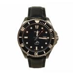 Часы Casio Analog, арт. MDV106-1A, кожа, черный/черный - фото