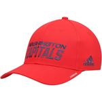 Мужская кепка adidas Red Washington Capitals 2021 раздевалка AEROREADY Flex Hat - фото