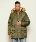 Парка regular fit Guess Jeans, хаки - фото