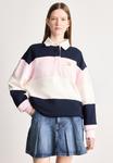 Толстовка Tommy Jeans BADGE STRIPE RUGBY, Light Pink - фото
