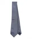 Шелковый галстук с логотипом GIORGIO ARMANI, синий - фото