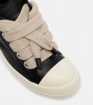 Кроссовки из кожи Jumbolace Rick Owens, Black/Milk/Milk - фото 5