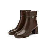 DAPHNE Черно-коричневые женские ботильоны, цвет Brown - фото 3