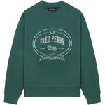 Графический принт Свитшот FRED PERRY, зеленый - фото