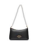 Сумка женская Love Moschino через плечо с жемчужинами, черный - фото