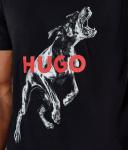 Футболка мужская Hugo с принтом, черный - фото 4
