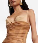 Облегающее мини-платье с корсетом Mugler, Nude 1 - фото 4