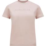 Футболка с вышитым логотипом Moncler, розовый - фото 3