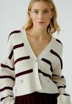 Кардиган Oui Cardigan, White Red/White - фото 4
