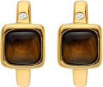 Квадратные серьги Huggie Hot Diamonds HDXGEM - Серьги Tigers Eye DE769 - фото