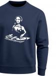 Neverless Свитшот 'Mona Lisa DJ' в цвете Navy - фото 6