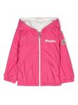 Moncler Enfant непромокаемая куртка с капюшоном, розовый - фото