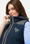 Жилет FLORAL EMBROIDERED Ulla Popken, синий - фото 5