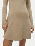Трикотажное платье обычного кроя Vero Moda, коричневый - фото 4