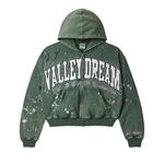 Худи Vale Forever Paint Zip Up Hoodie, Pine - фото