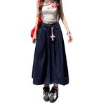 Джинсовая длинная юбка Women's NEVER RULE, темно-синий - фото