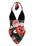 Dolce & Gabbana купальник с цветочным принтом, черный - фото 3