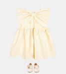 Платье из искусственной кожи с рюшами Caroline Bosmans, желтый - фото 2