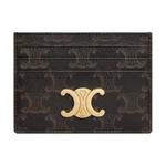 CELINE Триумф Женский Кожаный Бумажник Картхолдер Коричневый - фото