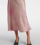 Атласное платье-комбинация Acne Studios, Multi Pink - фото 5