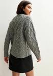 Кардиган New Look CABLE CREW NECK , Grey - фото 3