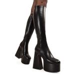 Сапоги до колена на платформе с надписью «Hate You Wide Calf» Lamoda, черный - фото 2