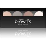 Набор для моделирования бровей Brow FX Brow Powder Selection с 3 оттенками и хайлайтером Light-Medium - фото