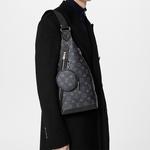 LOUIS VUITTON Двойная сумка через плечо черная - фото 9