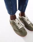 Кроссовки цвета хаки Stradivarius - фото 4
