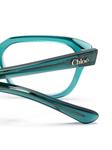 Chloé Eyewear очки с логотипом, зеленый - фото 3