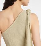 Платье макси Dara на одно плечо с драпировкой Aya Muse, песочный - фото 6