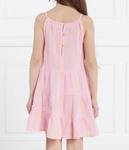 Платье детское Guess хлопковое с вышивкой, розовый - фото 4