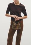 Сумка Massimo Dutti SMALL ANIMAL SHOULDER, Dark Brown - фото