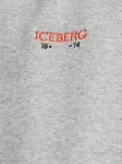Худи с графичным принтом и кулиской Iceberg, серый - фото 5