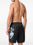 Philipp Plein плавки-шорты с логотипом, черный - фото 4