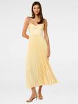 Плиссированное миди-платье Chloe Forever New, Soft Yellow - фото