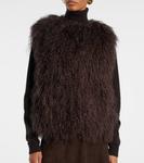 Жилет из овчины Yves Salomon, Cacao - фото 6