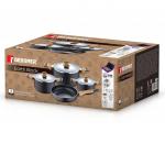 Bergner EARTH набор кастрюль 7 предметов, черный - фото