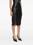 Кожаная юбка миди на молнии MITILIANE COUTURE, черный - фото 3