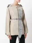Куртка с капюшоном и поясом Prada, нейтральный - фото 3