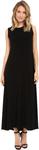 Длинное свободное платье без рукавов Norma Kamali, черный - фото