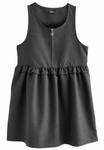 Летнее платье Zip Front Frill Waist School Pinafore Next, цвет grey - фото 2