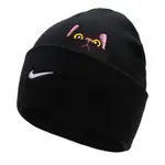 Nike Унисекс черная шапка-бини из полиэстера - фото 4