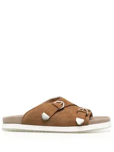 Шлепанцы с открытым носком Paura, коричневый