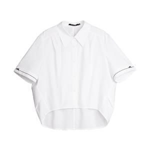 ELLE Рубашка Women's White Lapel Moderate