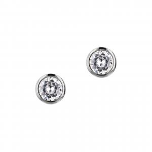 Autentica - серьги-солитеры 1,90 карата Autentica, Rhodium