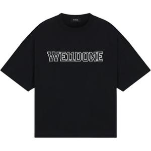 Футболка с жемчужным логотипом WE11DONE, черный