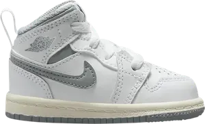 Кроссовки Air Jordan 1 Mid TD Neutral Grey, белый